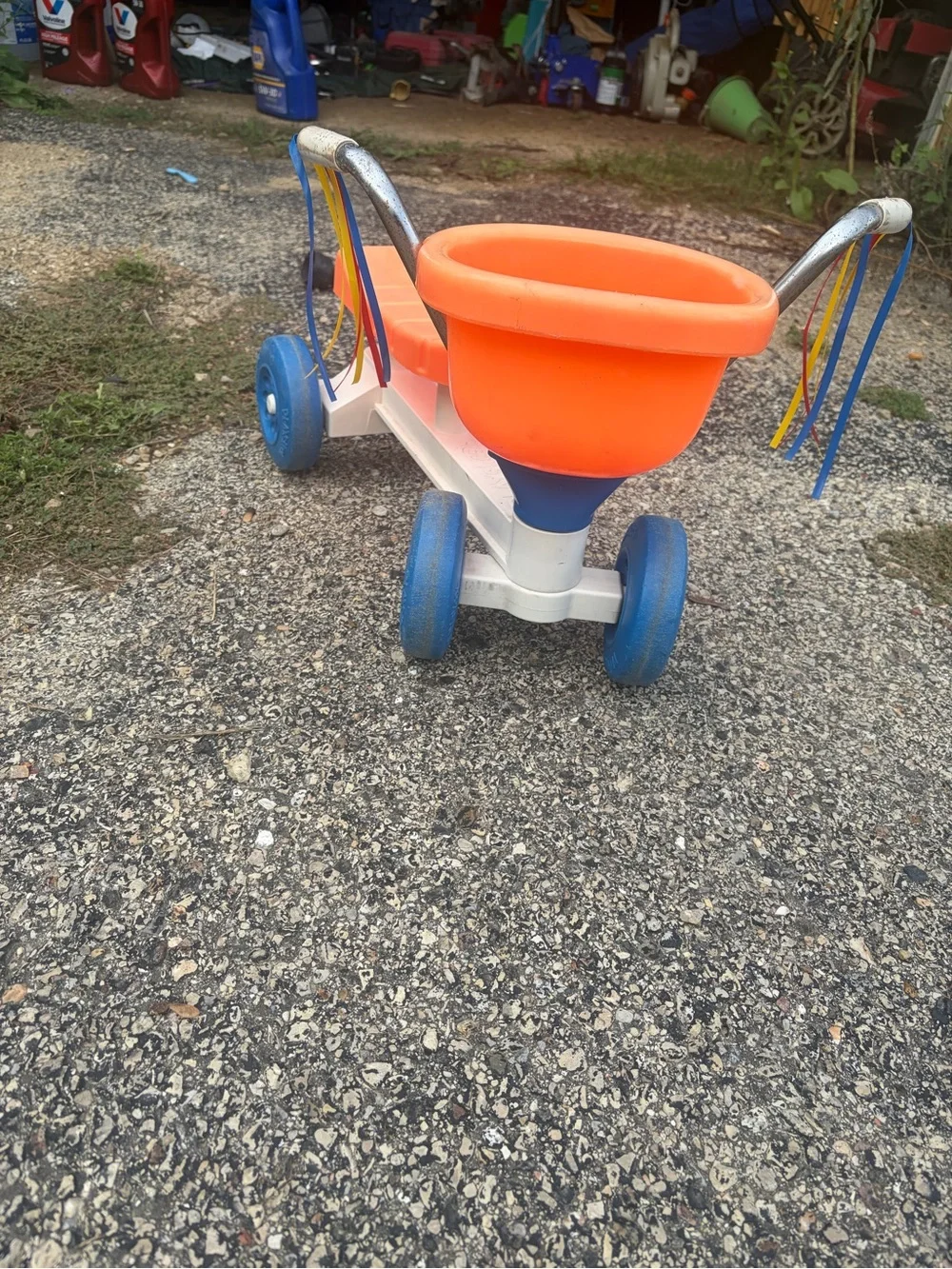 Bright Orange and Blue Kids Ride-On Trike